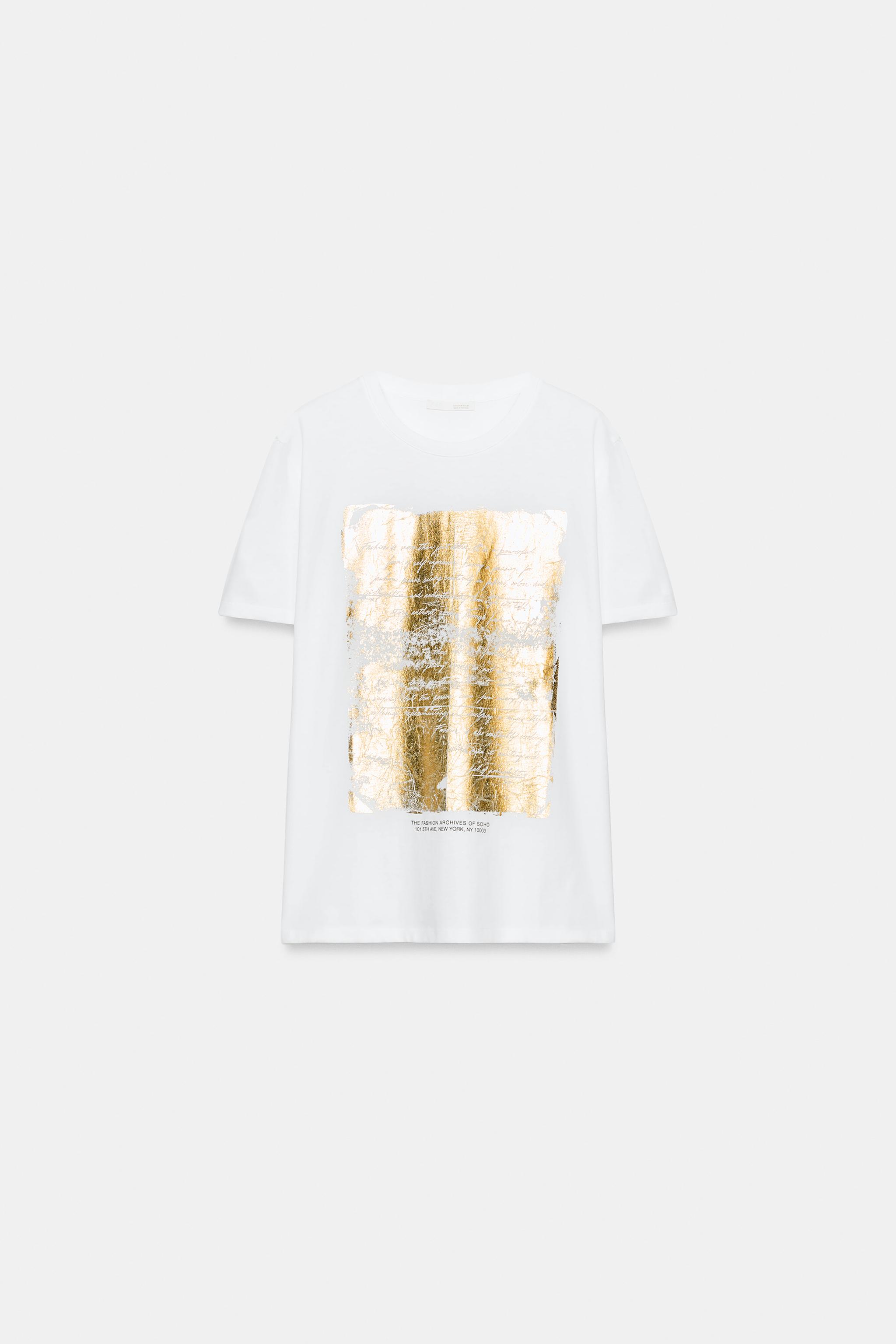 METALLIC SHORT SLEEVE T-SHIRT
